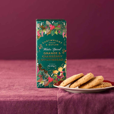 Cartwright & Butler Winter Spiced Orange & Cranberry Shortbread